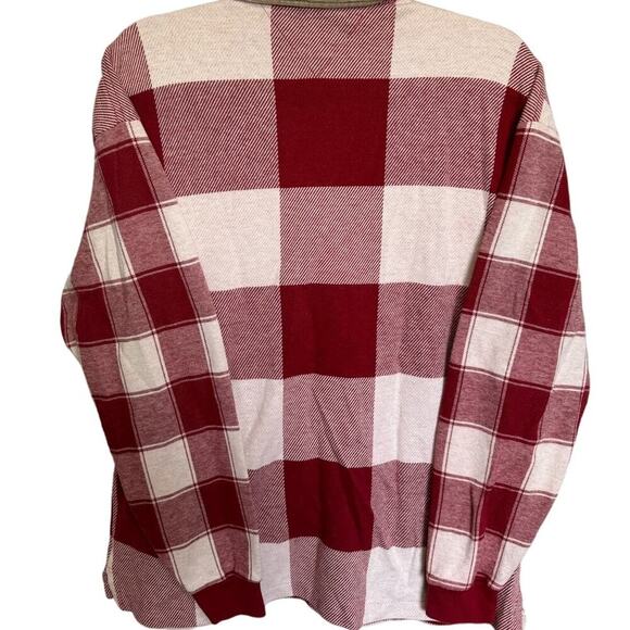 Tommy Hilfiger Vintage Red Plaid Polo Long Sleeve Size Large - Picture 5 of 8